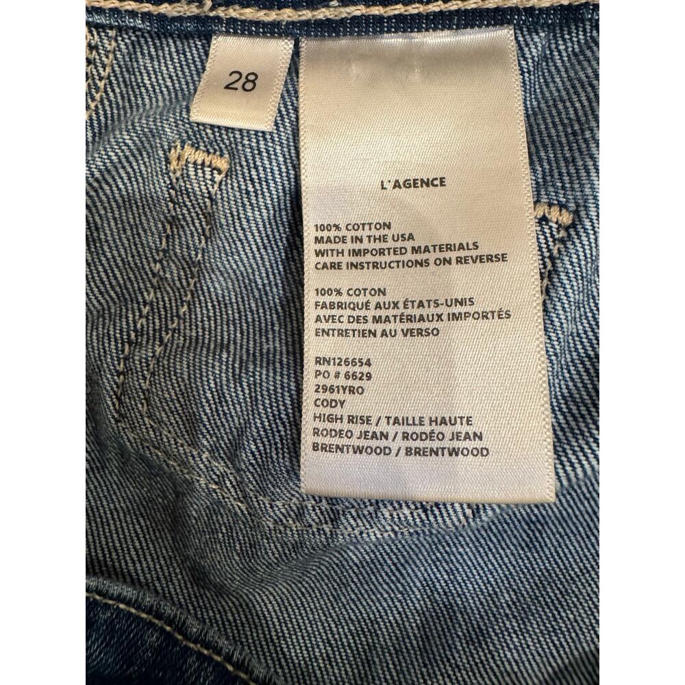 L'AGENCE Cody Rodeo High-Rise Jeans Size 28 - New Without Tags! - Picture 7 of 7